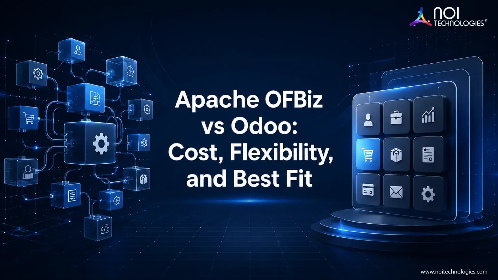 Apache OFBiz vs Odoo comparison for cost, flexibility, and best fit