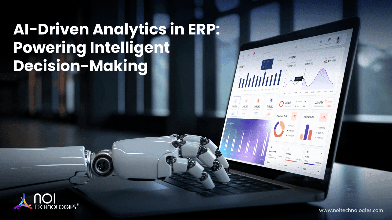 AI-driven ERP analytics for forecasting, reporting, and business decision-making