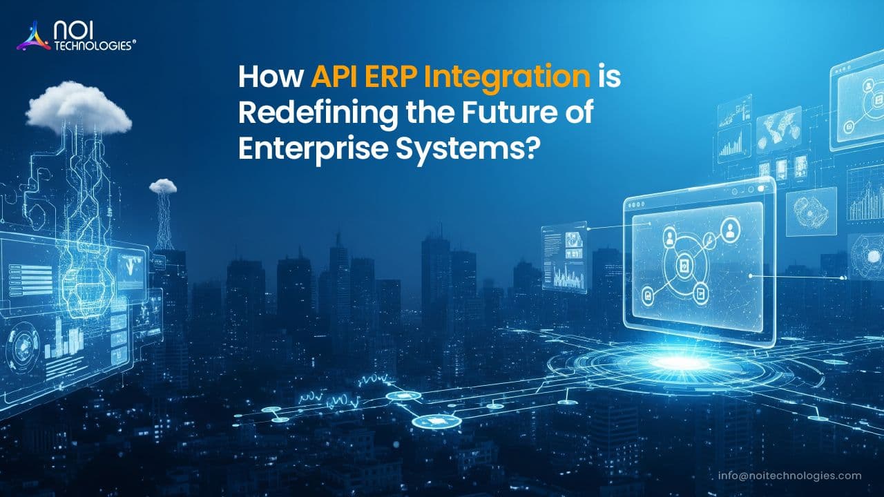 API-first ERP integration connecting enterprise applications and data