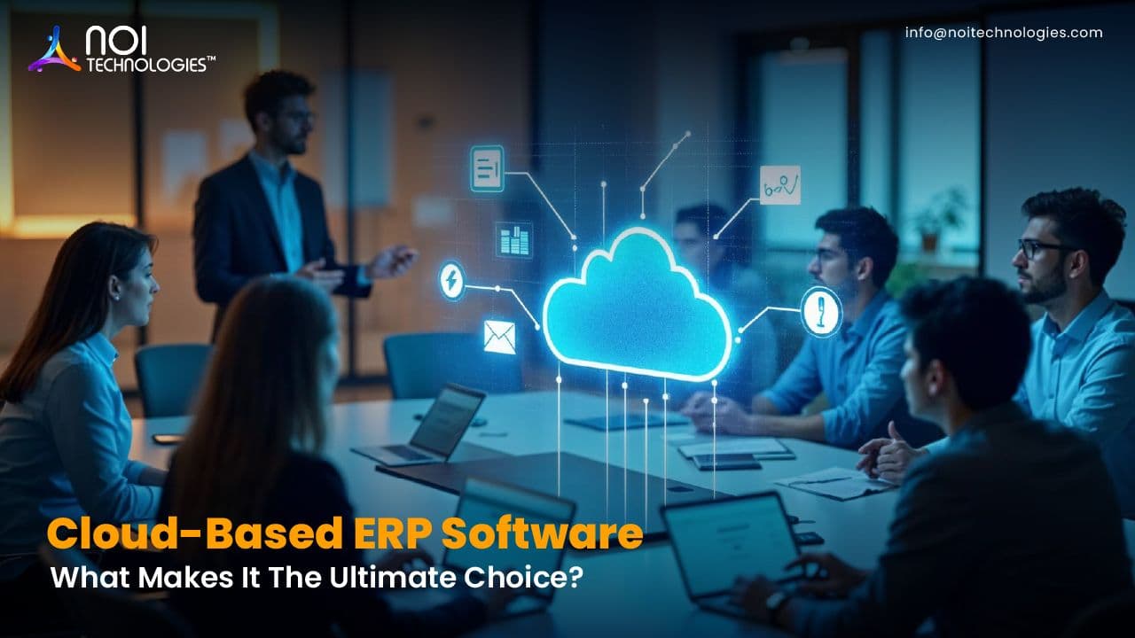 Cloud-based ERP software connecting business data, teams, and workflows