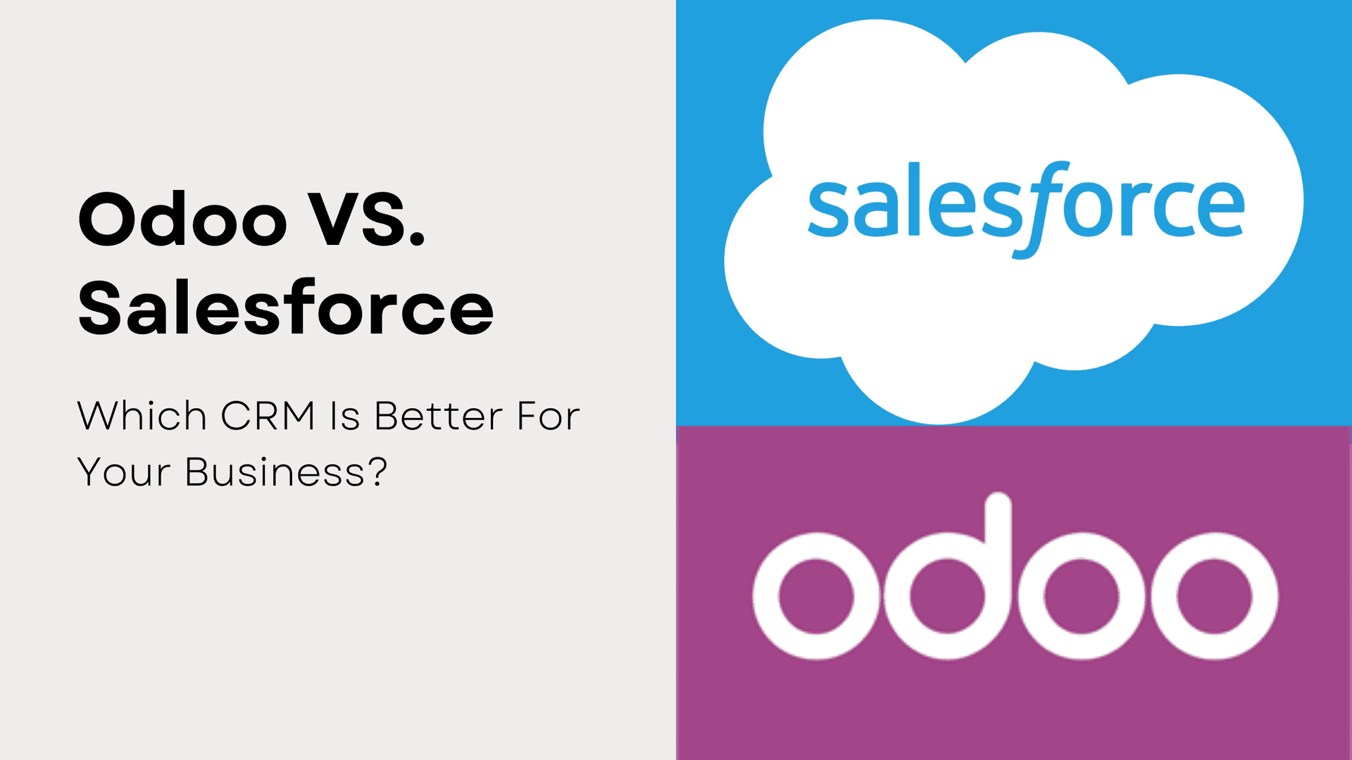 Odoo vs Salesforce CRM software comparison